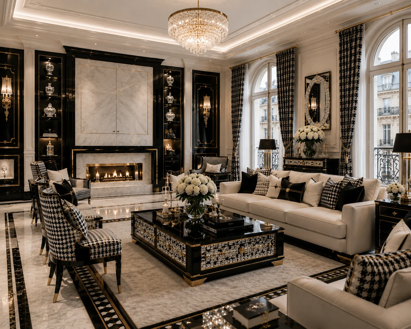 Grand salon résidentiel haute couture